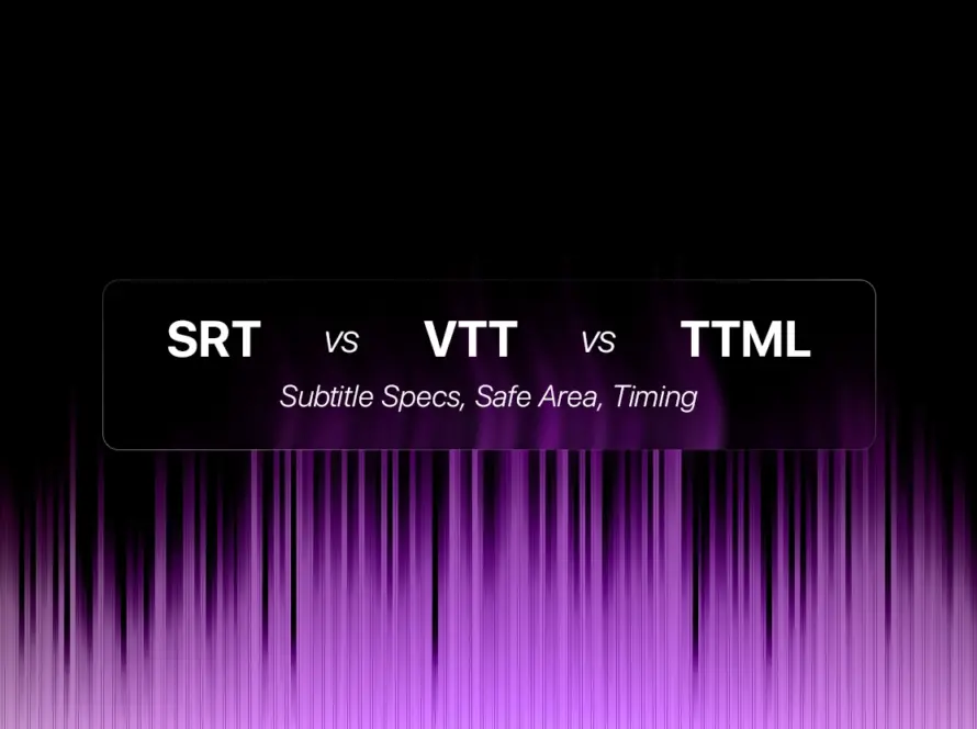 SRT vs VTT vs TTML - Sukudo Studios