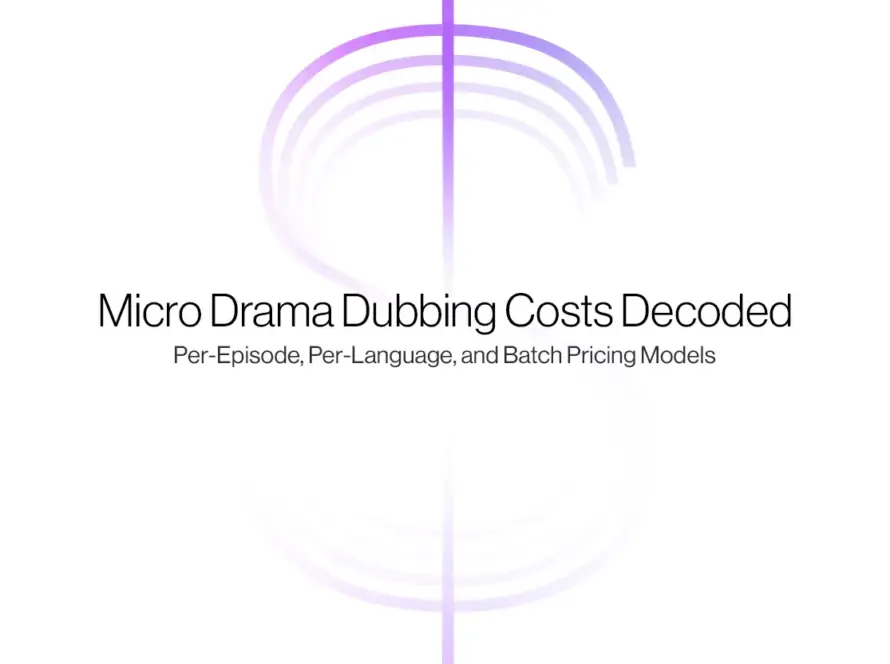 Micro drama dubbing cost breakdown — per-episode and batch pricing comparison table