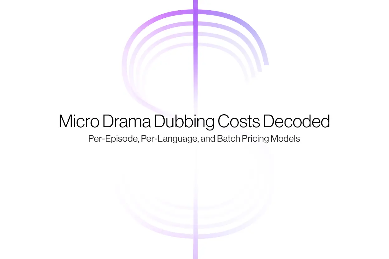 Micro drama dubbing cost breakdown — per-episode and batch pricing comparison table