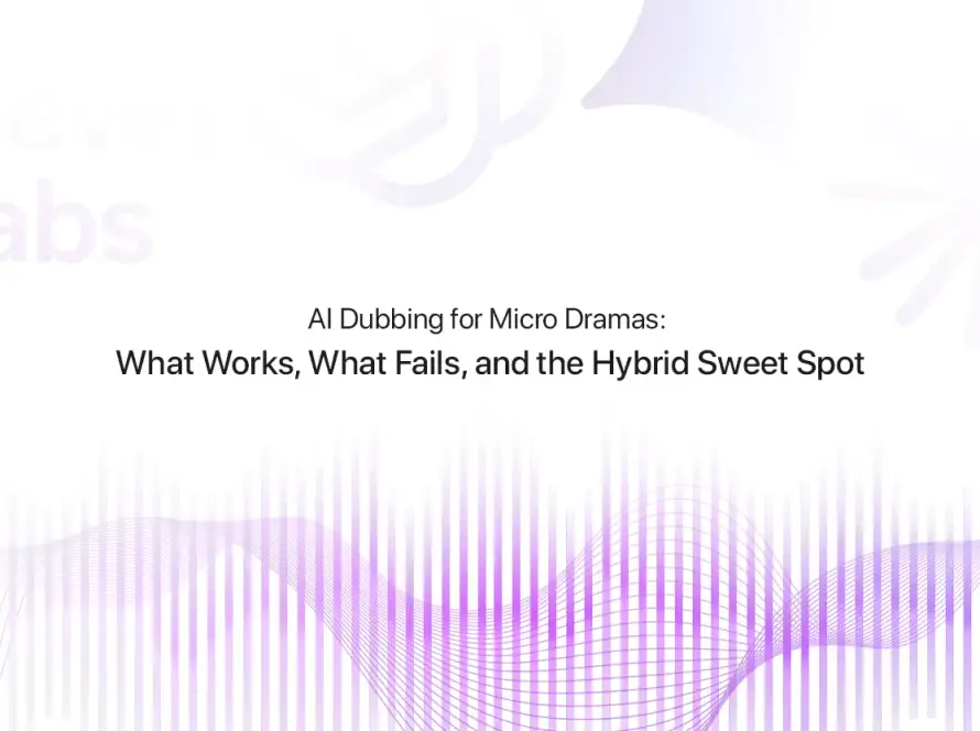 AI dubbing vs human dubbing comparison for micro drama content - hybrid workflow diagram