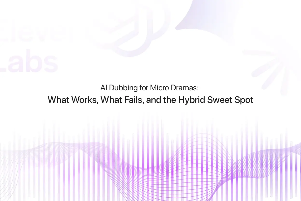 AI dubbing vs human dubbing comparison for micro drama content - hybrid workflow diagram