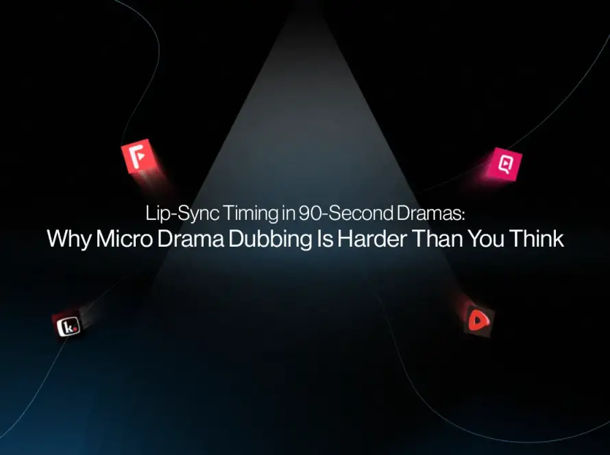 Lip-sync dubbing timing precision for 90-second micro drama episodes, close-up frame analysis