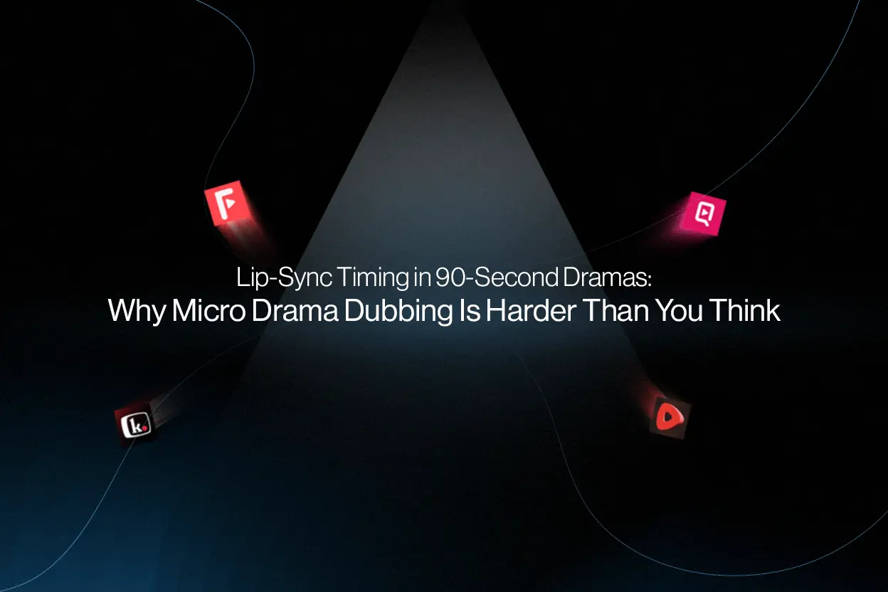 Lip-sync dubbing timing precision for 90-second micro drama episodes, close-up frame analysis