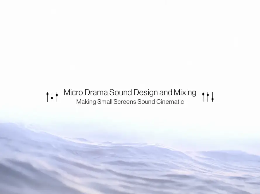 Micro drama audio post-production, sound design mixing and mastering workflow for mobile content