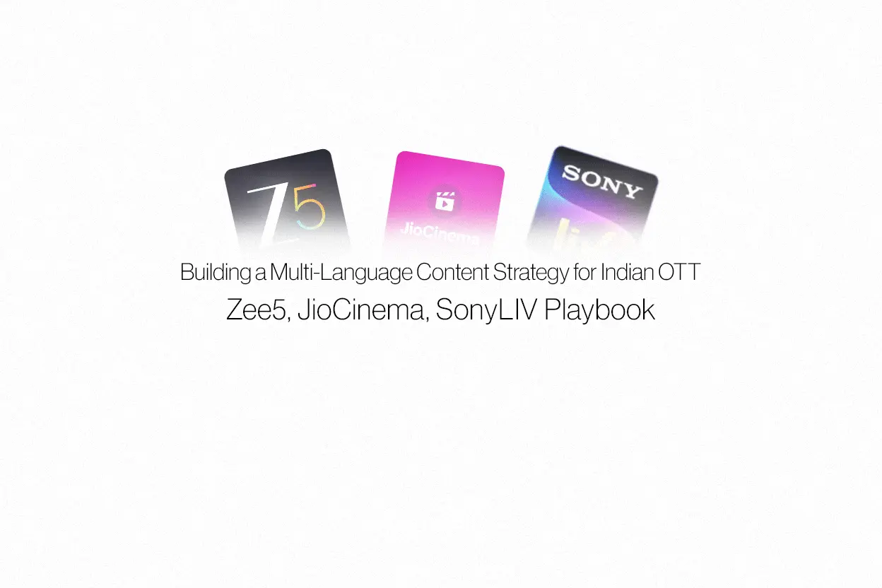 Indian OTT multi-language content strategy, Zee5 JioCinema SonyLIV dubbing playbook